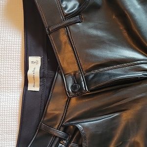 Vegan Leather pants size 6 LONG